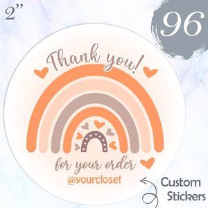 96 Thank You Stickers